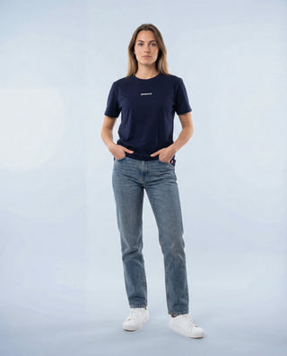 Pavenrod B03 Horizon women's lifestyle t-shirt in navy, featuring a classic short sleeve design.